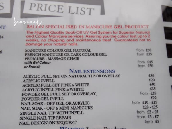 【海外ネイルサロン】メニューの見方を解説〜イギリス編〜｜ネイルサロン開業・経営ならビオネイル