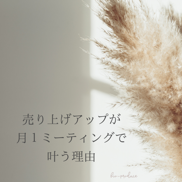 【顧問】売り上げアップが月１ミーティングで叶う理由｜ネイルサロン開業・経営ならビオネイル