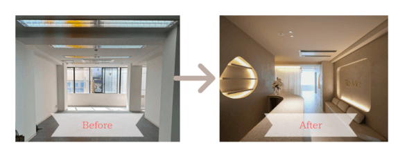 大変身！【ネイルサロン内装ビフォーアフター！】事例追加｜ネイルサロン開業・経営ならビオネイル